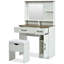 Bureau de coiffeuse avec miroir 3 modes de ferme H 53,1 po x P 15,7 po x l 31,5 po Farmhouse