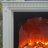 Cream white Solid Wood Freestanding Fireplace