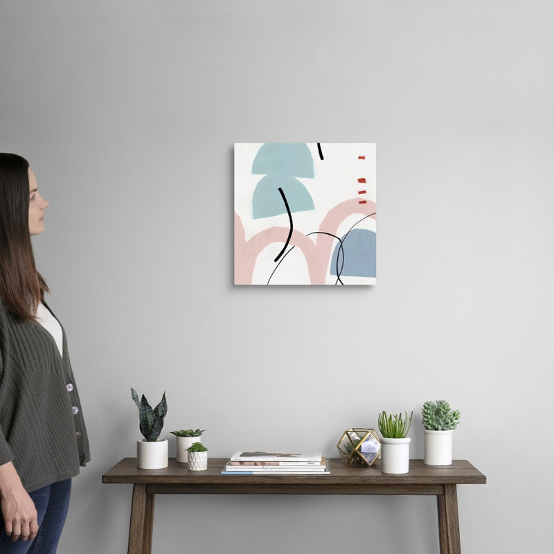 « Élasticité II blush version » par PI studio-reproduction d’art sur toile, Toile tendue, H 16 po x l 16 po x P 1,25 po