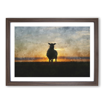 Sunset and Sheep - Picture Frame Painting