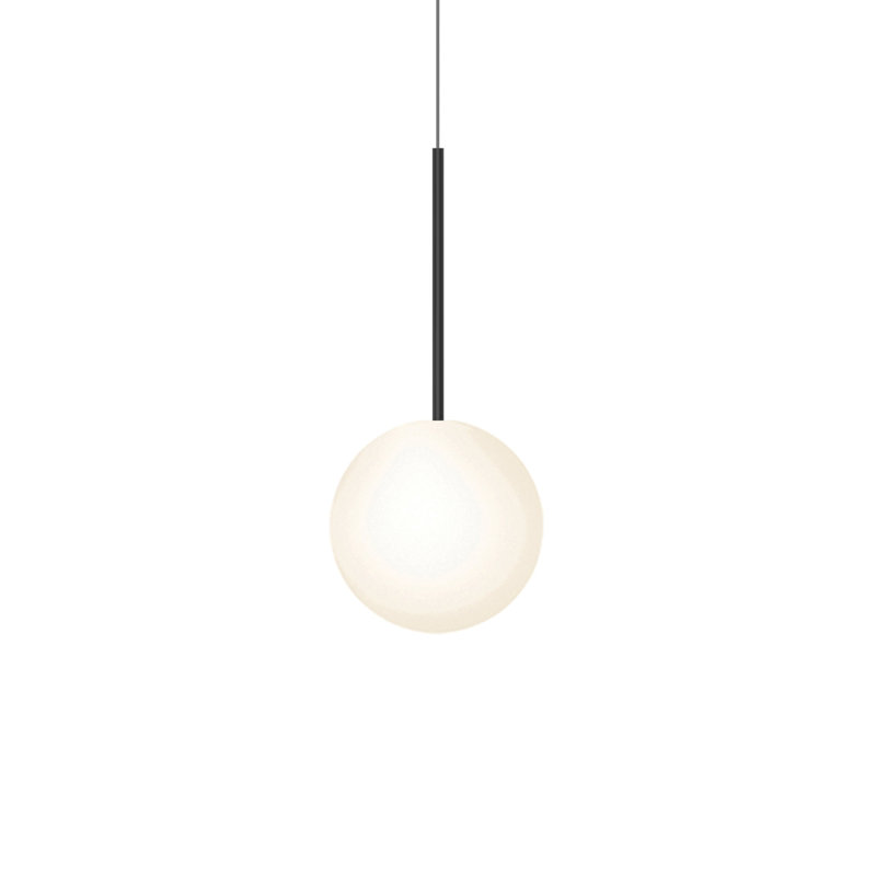 Bola Sphere Pendant, 22.4" H x 10" W x 10" D, Black