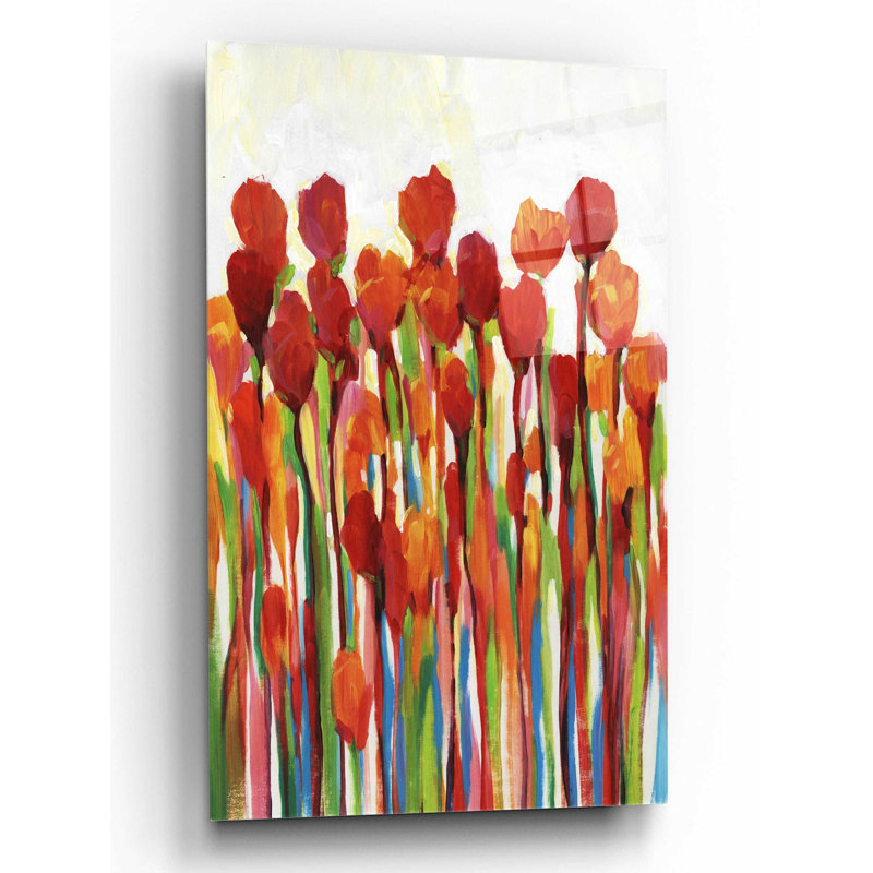 «Bursting with Color II» par Tim O'Toole, art mural en verre acrylique, H 16 po x l 12 po