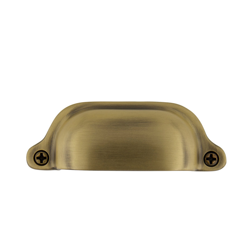 Farm Medium 3" Center to Center Cup Pull, Antique Brass