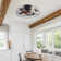 Hadiah 7 - Blade Flush Mount Ceiling Fan with Remote Control and Light Kit Included