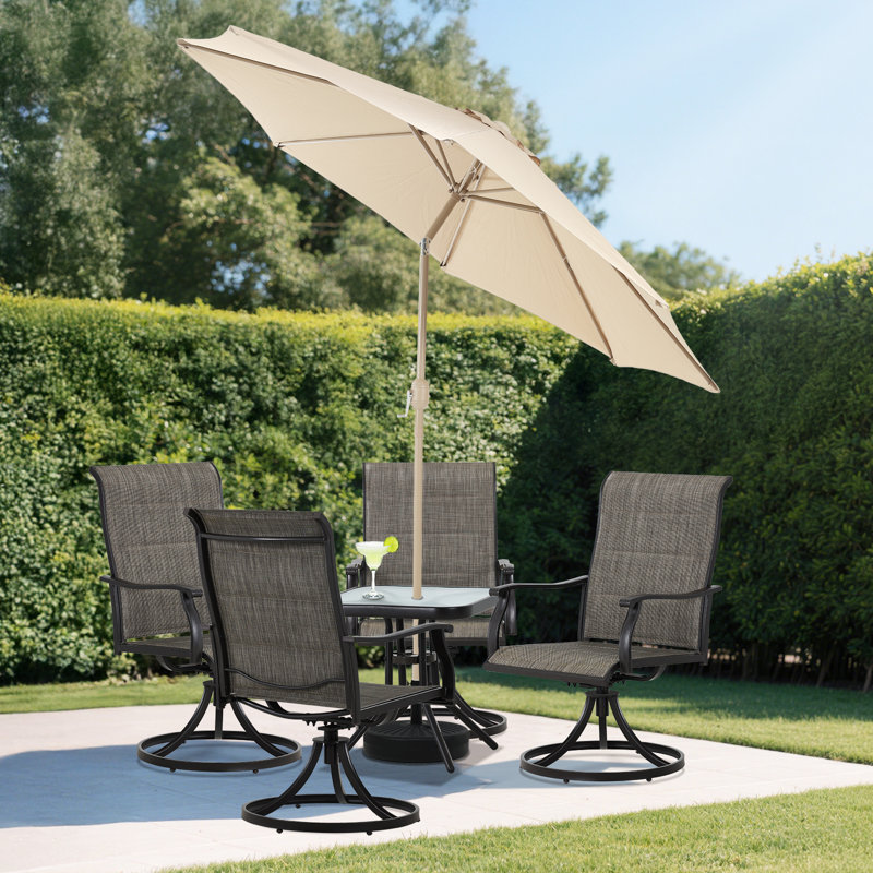 Parasol de patio 9 pi Sariyha, Kaki