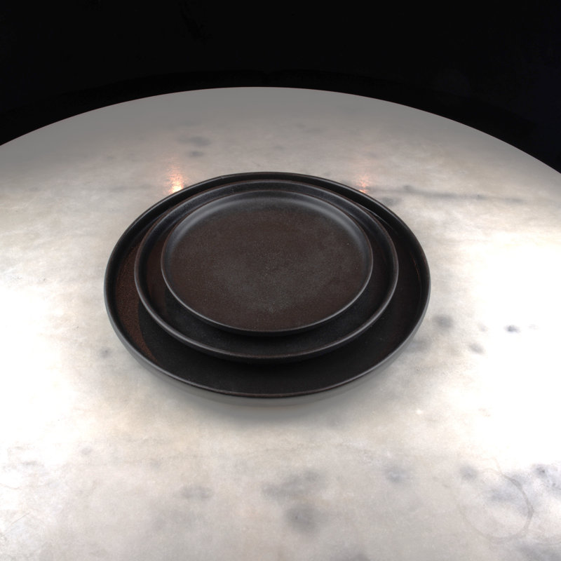 Flat Dinner Round Plates Set