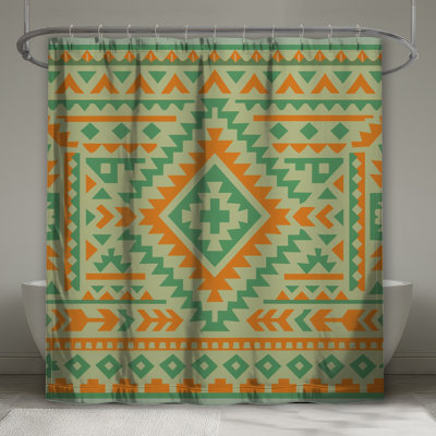 Southwestern Geometric Pattern Shower Curtains Extra Long