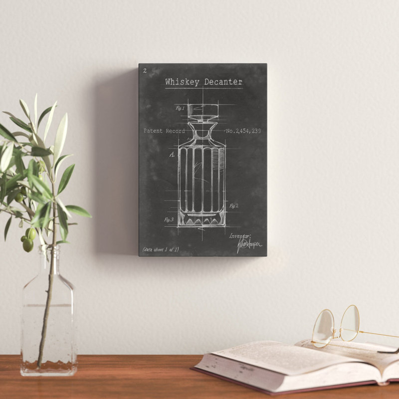 Barware Blueprint VII by Ethan Harper - Painting Print, 30cm H x 20cm W, Wrapped Canvas