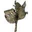Sculpture feuille décorative en aluminium faite à la main en bronze
