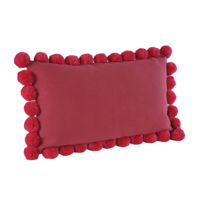 Pom-poms Reversible Throw Pillow