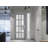 Front Exterior Prehung FiberGlass Door Frosted Glass / Manux 8312 Grey Ash / Side Exterior Window / Office Commercial and Residential Doors Entrance Patio Garage-W36+12" x H80"-Right-hand Inswing-98195925-98195929-98195930