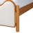 Chickerell Studio Lilia Mid-Century Modern Scalloped Cream Boucle And Oak Brown Wood Queen Platform Bed