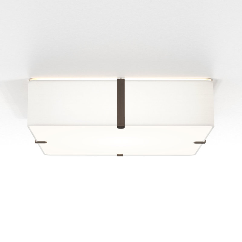Ceiling Base LED Flush Mount, 5.12" H x 19.69" W x 19.69" D, White