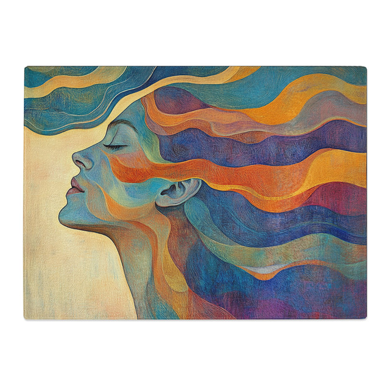 Woman of the 1960s Vol.5  Glass Chopping Board