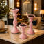 Bougeoirs à colonne Rose Reverie (ensemble de 3)