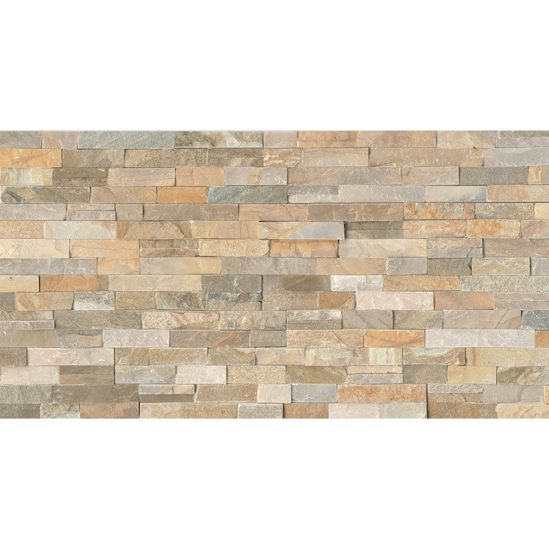 Carreau de mosaïque linéaire en ardoise pour mur et plancher 6 po x 24 po Cleft Ledger