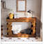 Console géométrique empilable en bois avec design moderne et fabrication durable pour les entrées et les salons