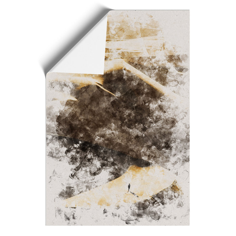 Deseert Footprints in Namibia Watercolour - Frameless Print, 84cm H x 59cm W x 0.1cm D
