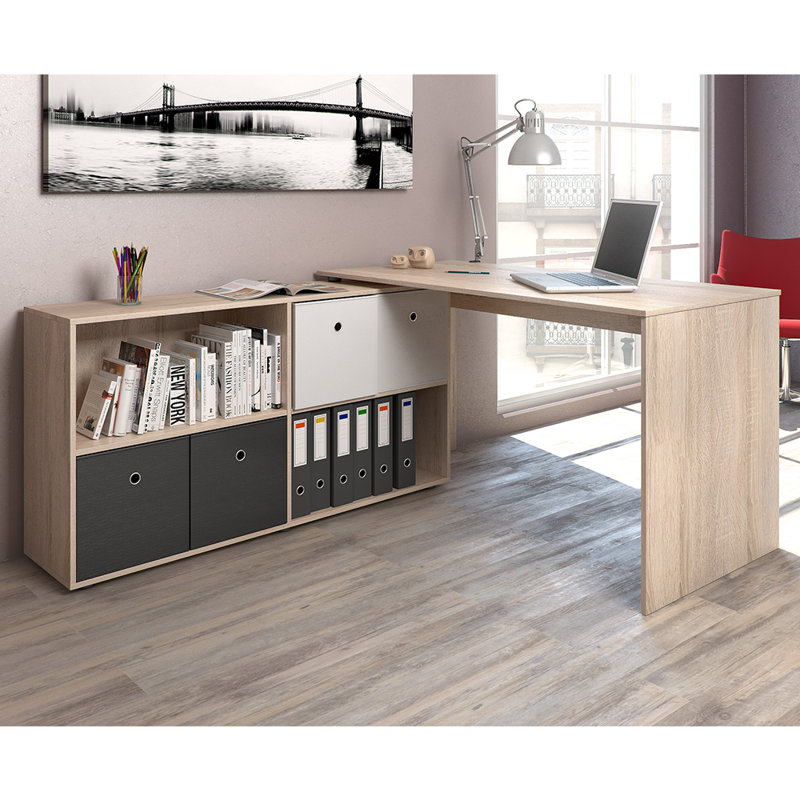 Arsen L-Shaped Executive Desk, Sonoma oak