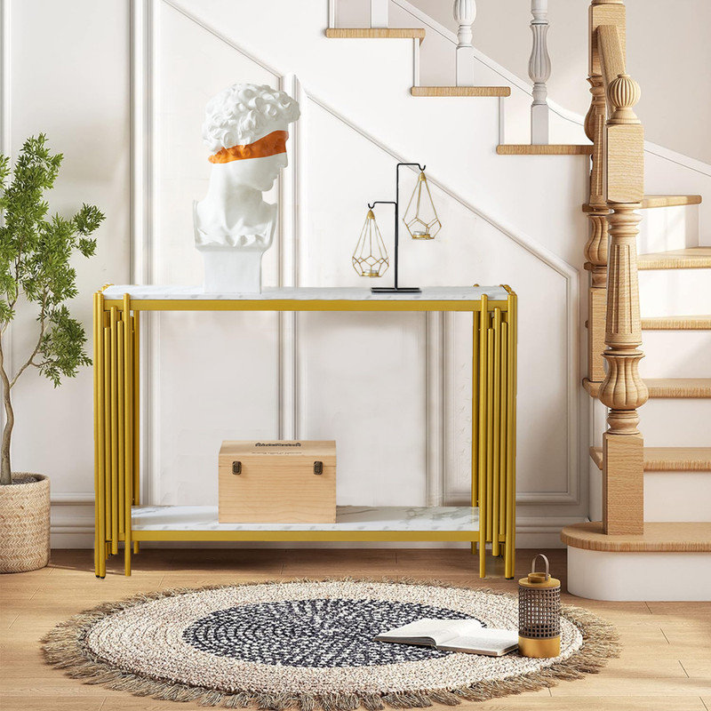 Fahrettin 49 " W Console Table, Gold
