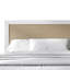 Lit plateforme en bois de taille grand avec 2 tables de chevet en blanc-129422886-129422887