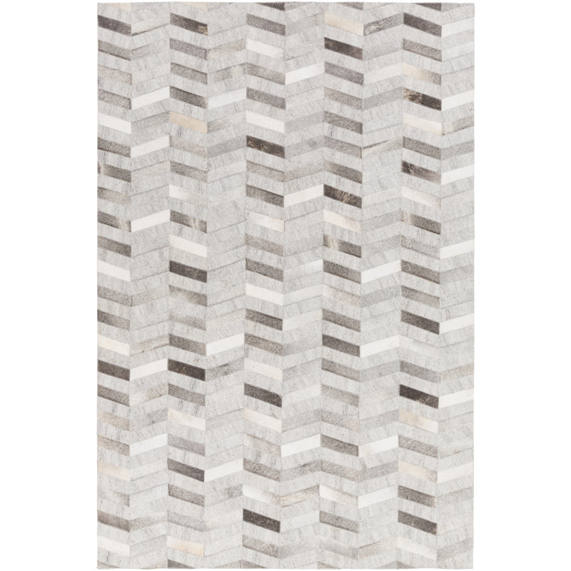 Armando Leather Chevron Indoor Rug, Rectangle 10' x 14'