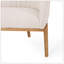 Causeuse de style Mid-Century moderne avec dossier à surpiqûres et pieds en bois d'hévéa brun, parfaite pour des sièges élégants et confortables