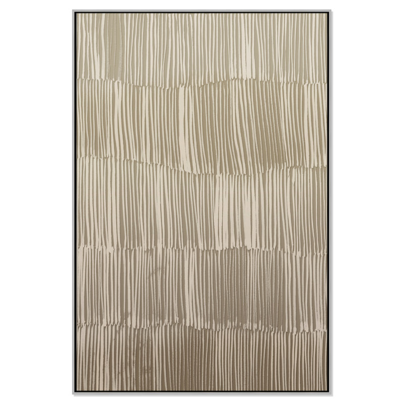 Linear Calm I Print par , Flottant argenté, H 61,5 po x l 41,5 po