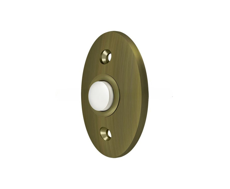 Bouton de sonnette; Standard; Finition laiton antique, Laiton antique
