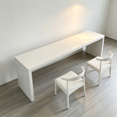 Simple White Pine Solid Wood Rectangular Desk