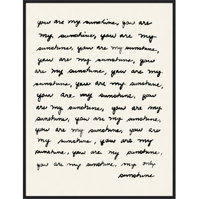 You Are My Sunshine (WTY1162)