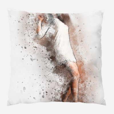 Woman Throw Pillow