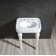 Derrah White Ceramic Rectangular Console Bathroom Sink with Overflow