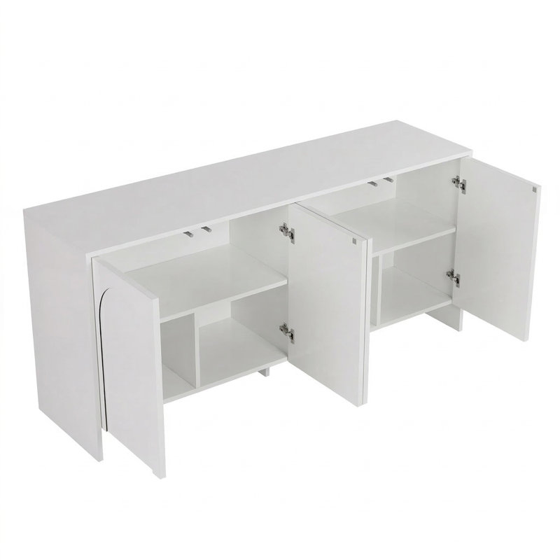 Buffet arqué 4 portes Valencia, Blanc