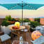 Parasol d'extérieur rectangulaire 10X6.5Ft en turquoise-131141258