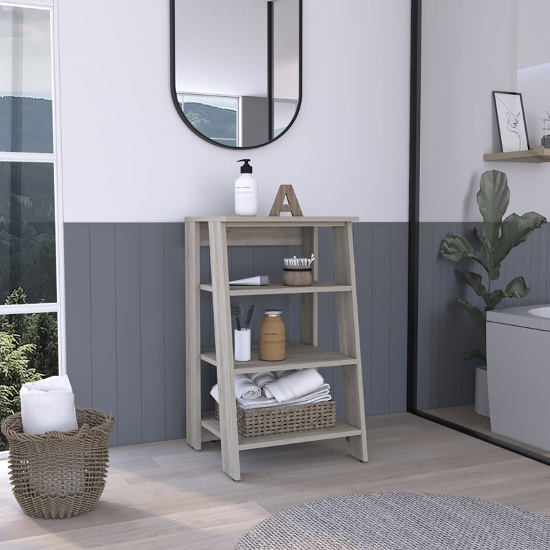 Armoire à linge Nashua, Gris clair
