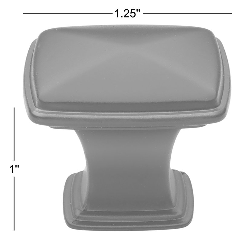 Paquet multiple de boutons carrés de 1 1/4 po Deco, Noir mat