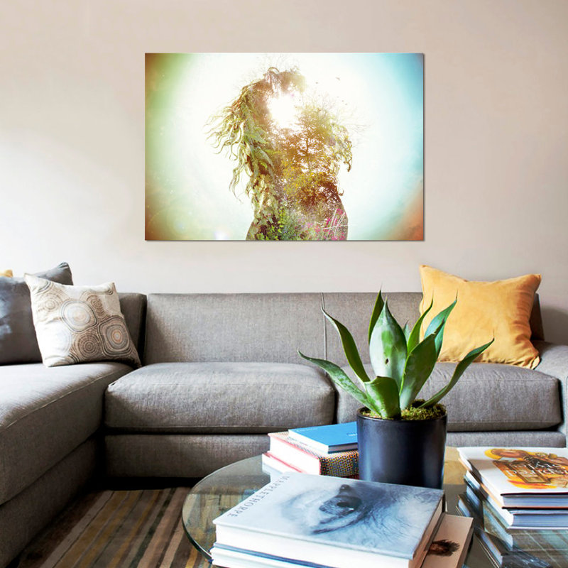 « sagesse », impression sur toile, H 26 po x l 40 po x P 1,5 po, Toile tendue