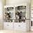 Coffee Bar Cabinet With LED Lights 72" Tall Buffet Cabinet With Storage-1083616435
