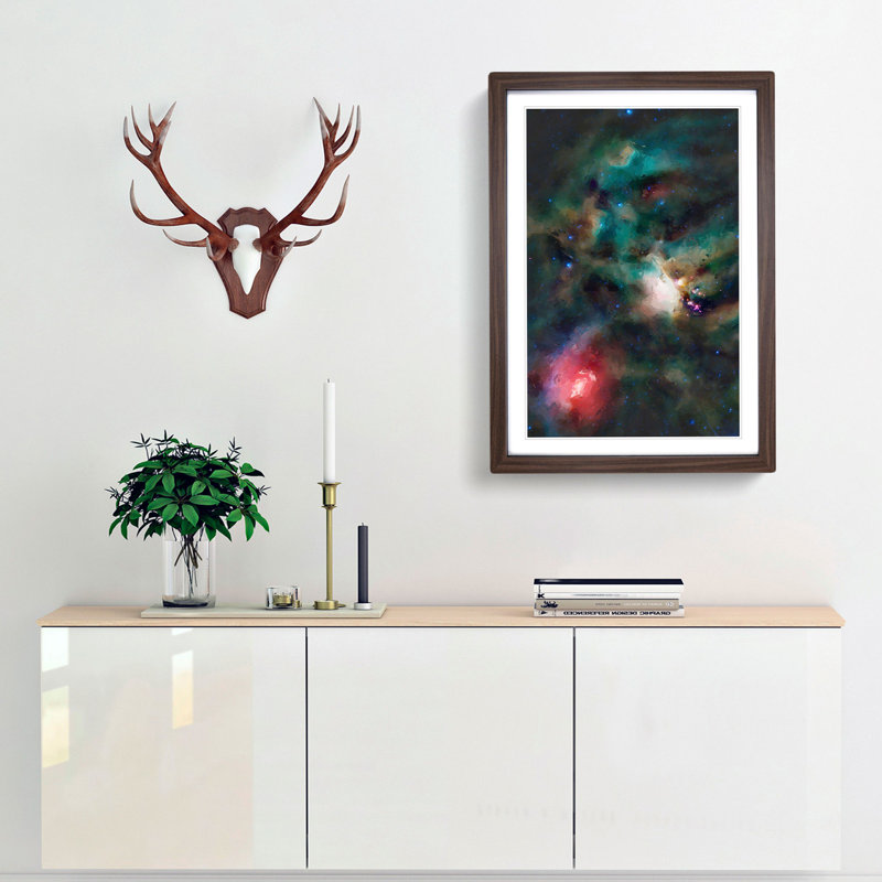 Universe in Abstract Vol.22 - Picture Frame Graphic Art Print, 36cm H x 27cm W x 2cm D, Walnut Framed