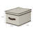 LargeStorageBoxwithLidSoftPoly-CottonCanvaswithReinforcedFrameGenerousStorageCapacityFully-RemovableLidFrontHandleVersatileFoldableandStackablewithCoffeeTrim-1589940375-1589940378