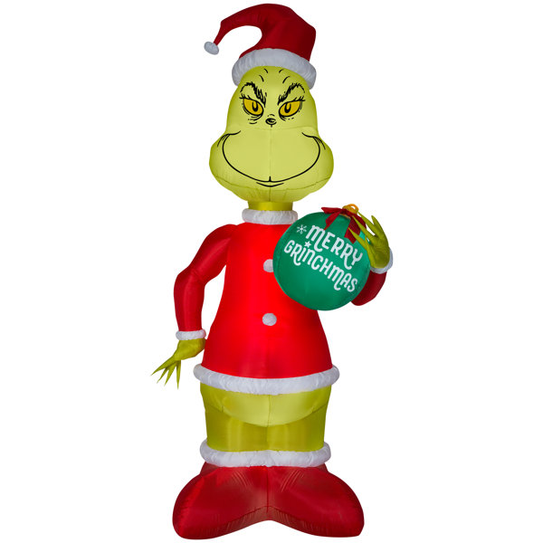 Gemmy Industries Airblown-Grinch w/Ornament-Giant-Dr. Seuss | Wayfair