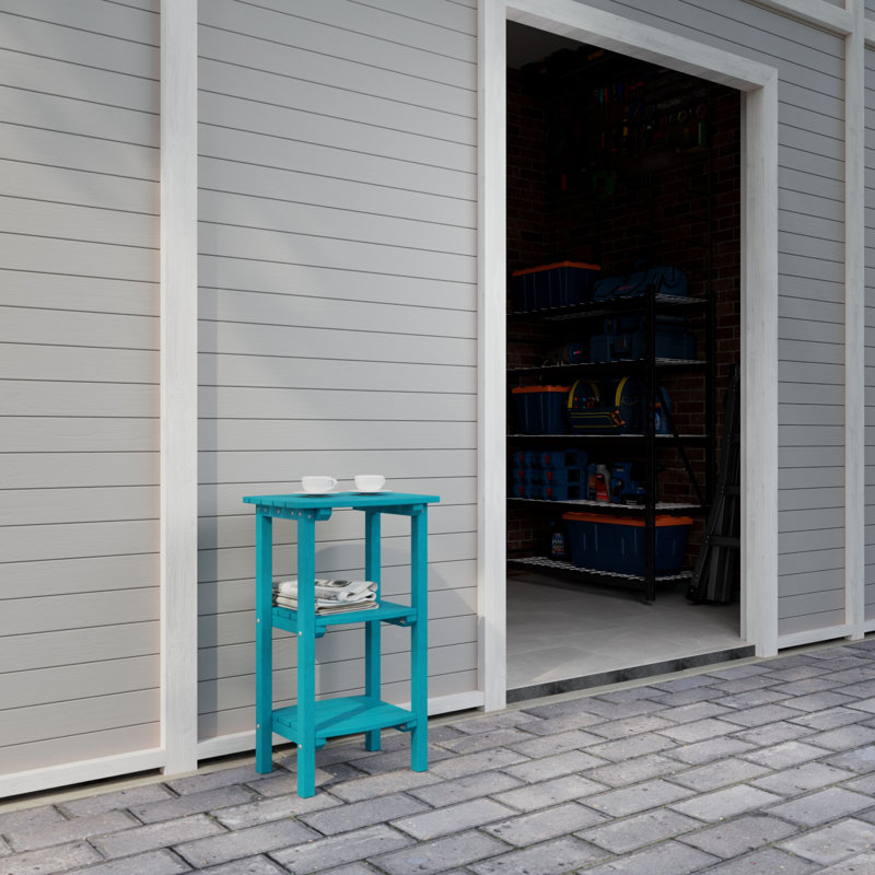 Classic 3-Shelf Side Table, Aruba Blue
