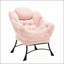 Fauteuil lounge moderne avec repose-pieds, accoudoirs et poche latérale, idéal pour les petits espaces, lecture et détente confortables.-954158897