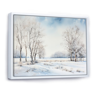 Neige, hiver, minimalisme, paysage I - neige, art mural