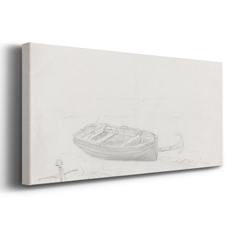 Série nautique-CECI- Toile tendue avec châssis - Prêt à accrocher, H 12 po x l 30 po