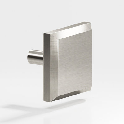 Square, Beveled Cabinet Knob With Straight Post