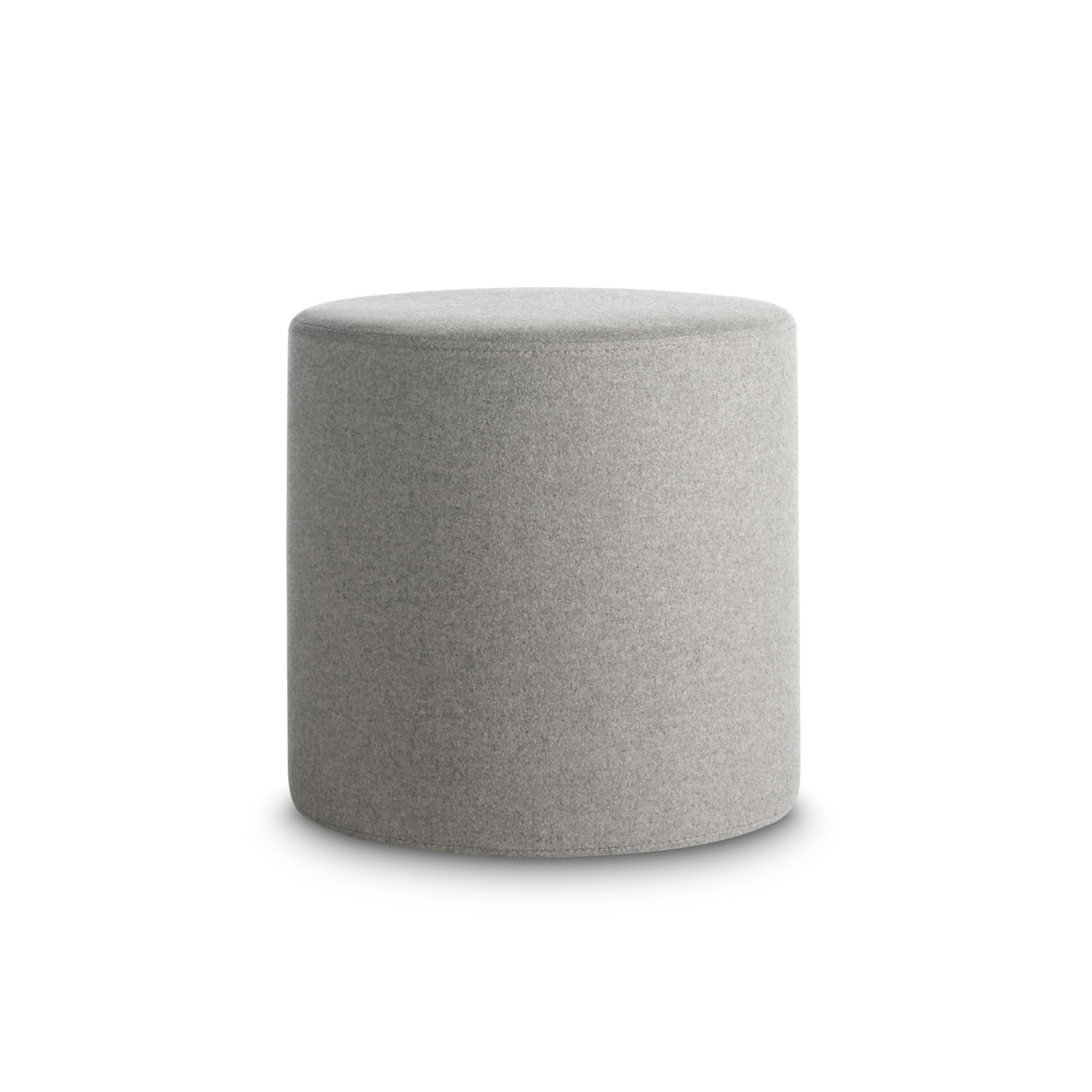 Bumper Upholstered Pouf, Vesper Light Gray