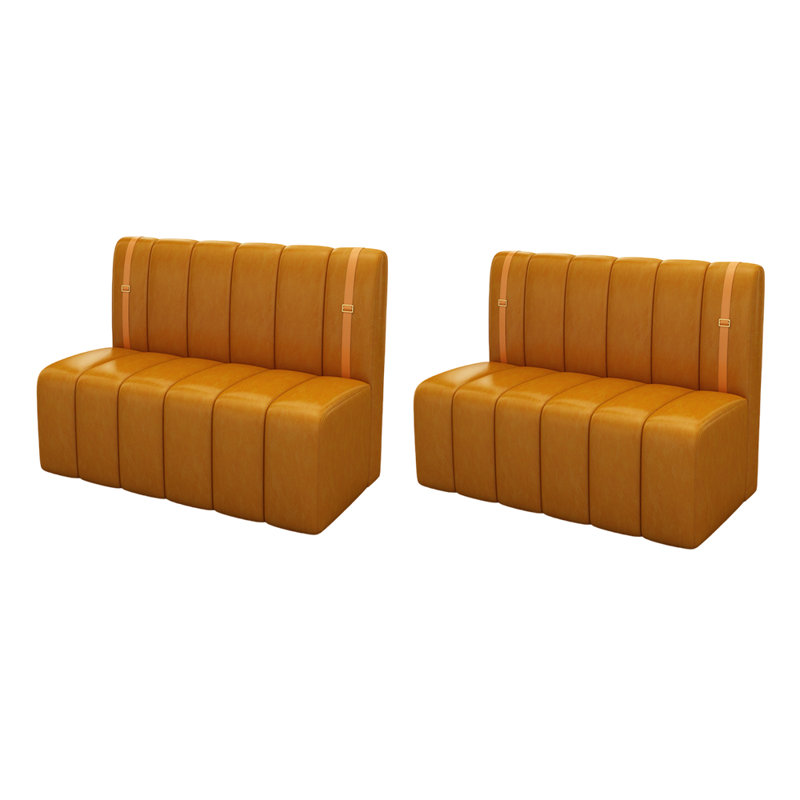 Canapé de café moderne et luxueux, Similicuir orange