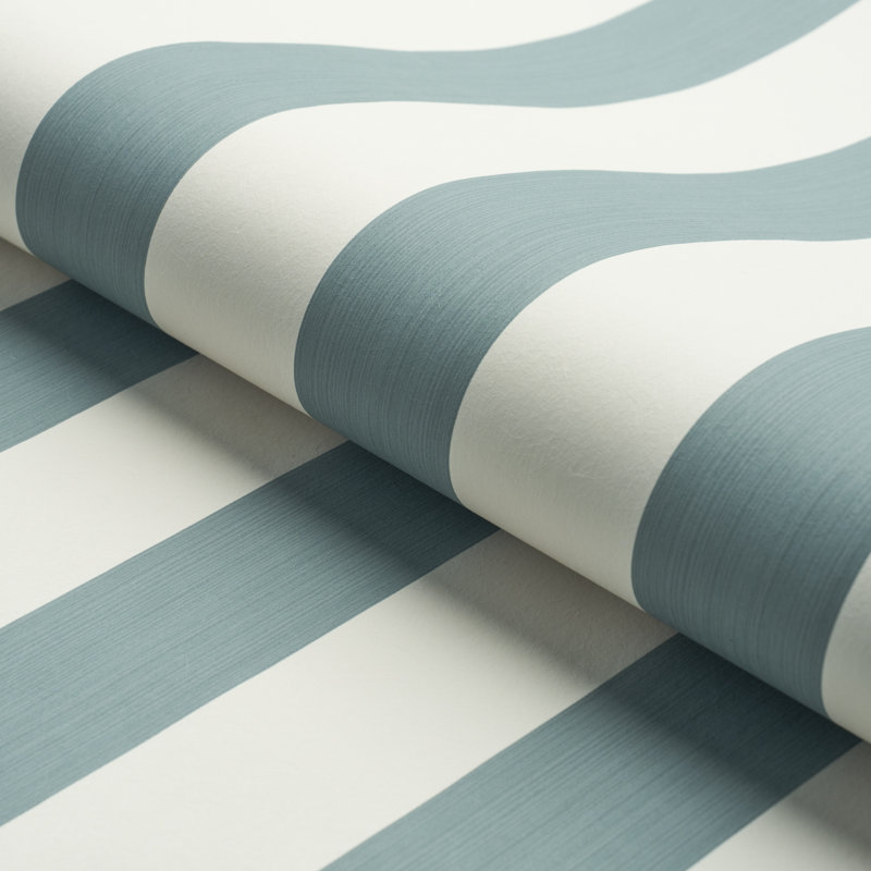Edwin Stripe Wide Wallpaper, Teal
